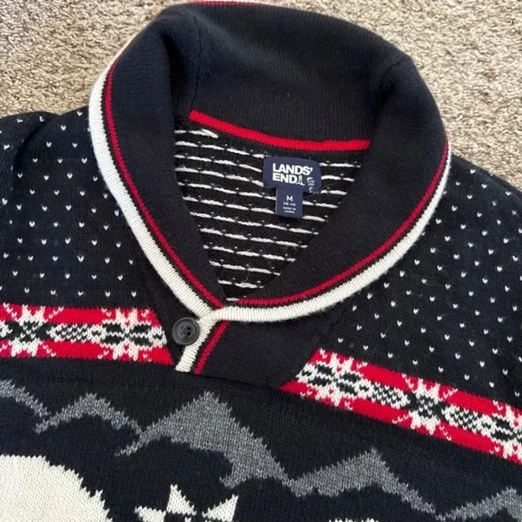 Lands' End Sweater Fair Isle Polar Bear Wool Blend
Men’s Medium/ Women’s L/XL - Picture 7 of 12